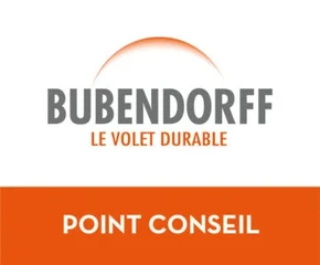 Logo ou pictogramme officiel de la marque Bubendorff, présenté de manière claire et professionnelle sur fond neutre, représentant l'identité visuelle de cette marque partenaire reconnue dans le domaine des volets roulants et de la motorisation.